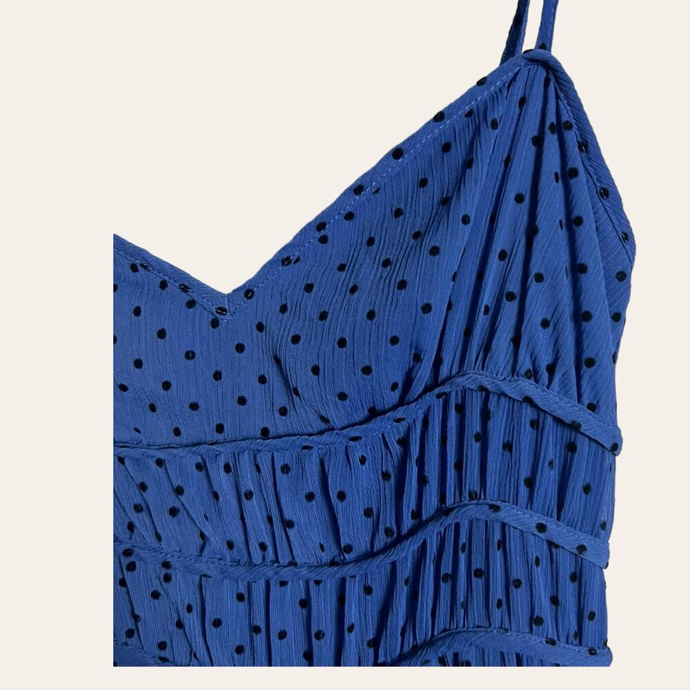La Maison Talulah Sorrento Blue Polka Dot Print Sweetheart Midi Dress Size S - Picture 8 of 14